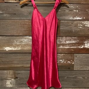 Silk Hot Pink Slip Dress